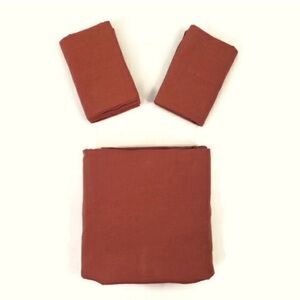 Urban Outfitters Home Terra Cotta Breezy Wash Cotton Duvet Set 3 Pc Full/ Queen